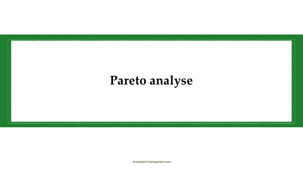 Pareto analyse