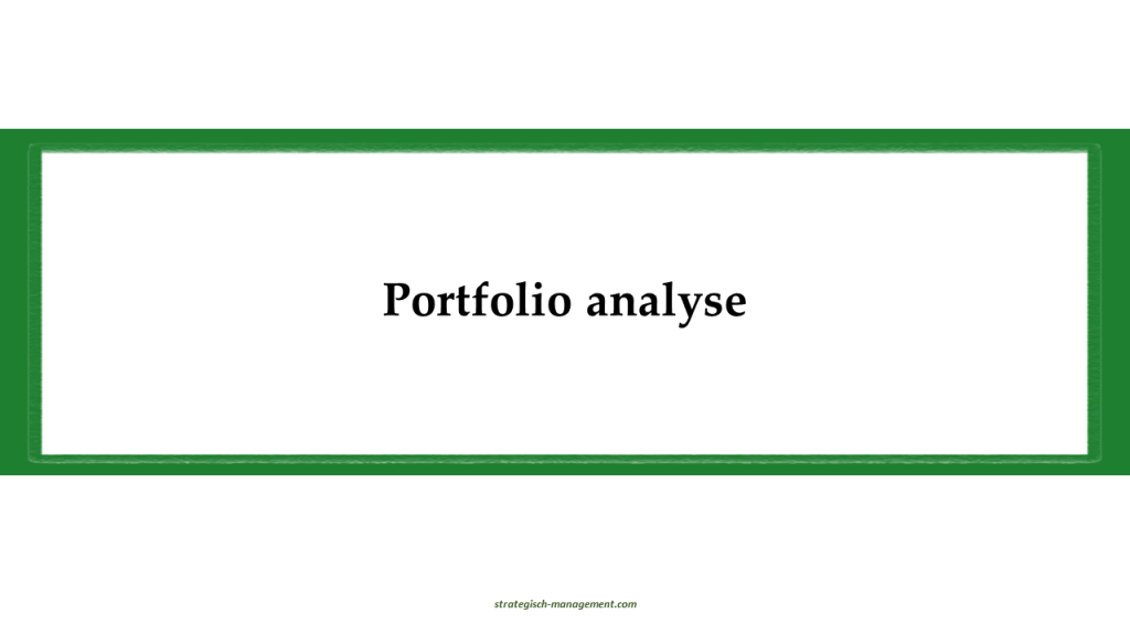 Portfolio analyse