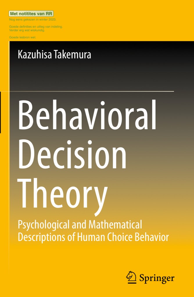 Behavioral Decision Theory