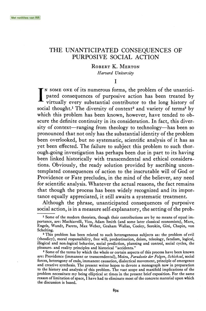 Merton_1936_Unanticipated