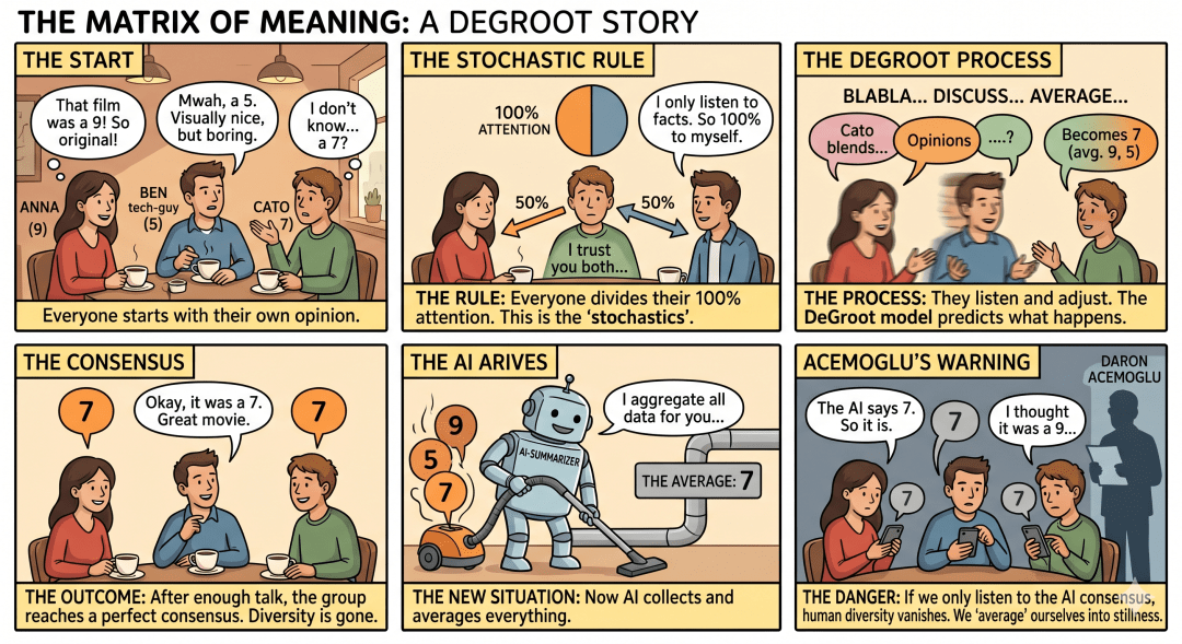 Strip over hoe AI kennis beinvloed